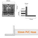 批發定制 2 毫米厚不銹鋼 304 L型不銹鋼入牆式地漏