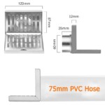 批發定制 2 毫米厚不銹鋼 304 L型不銹鋼入牆式地漏