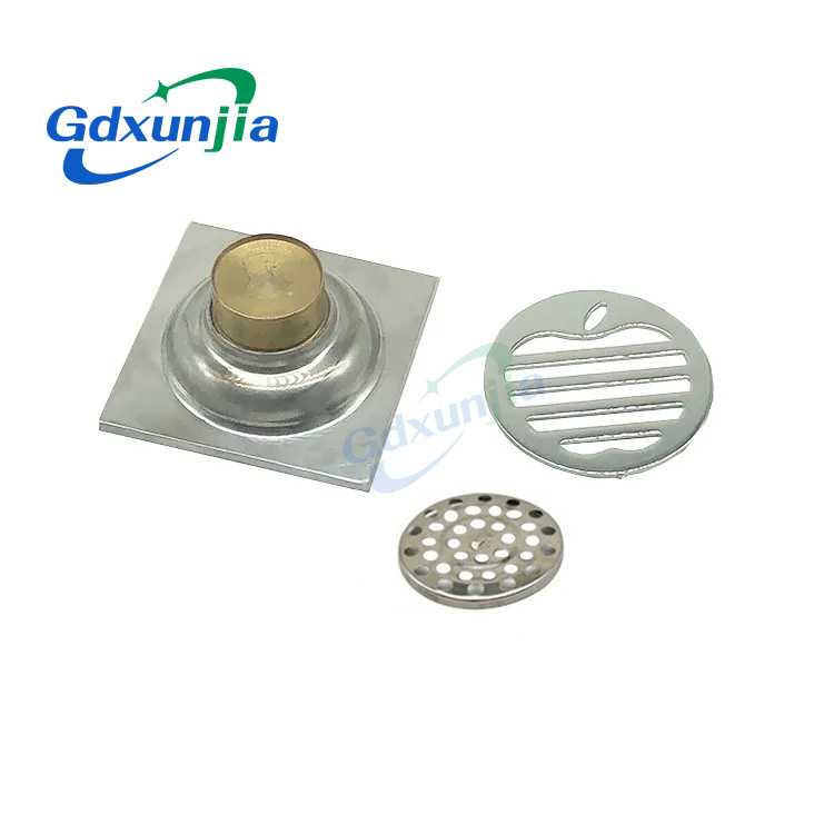 Hot Square Tebal 6mm 4 Inci 201 Stainless Steel Round Apple Pattern Kamar Mandi Shower Kuningan Anti Bau Floor Drain dengan Bayonet —XINZHIJIA / XUNJIA