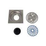 تصريف الحمام المنزلي العتيق من النيكل المصقول مربع من الفولاذ المقاوم للصدأ