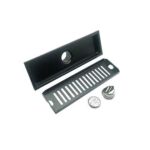 itim na inhinyero 10*50 Cm Linear 304 Hindi kinakalawang na asero Rectangular Floor Drain na may Karaniwang Amoy Patunay Core At Extension Tube