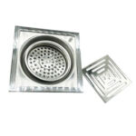 Xunjia/xinzhijia – 15 *15 Cm 6 Pola Palisade Tebal Mm 201 Stainless Steel Kitchen Square Floor Drain dengan Inti Bukti Bau Umum yang Besar