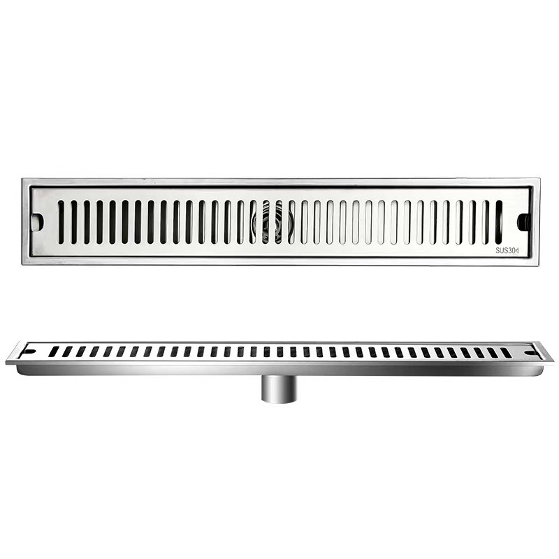 Xinzhijia/xunjia – Kualitas tinggi 304 Stainless Steel Dengan Filter Deodoran Stainless Steel Shower Linear Shower Drain Floor Drain