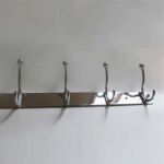 Xunjia/xinzhijia – Stainless Steel Plate White Coat Hook Bedroom Door Clothes Free Punching Small Hook Pendant Hanging Clothes Door Rear Hook