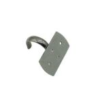 Xunjia/xinzhijia – Berbentuk setengah lingkaran 304 Kait Rak Pakaian Logam Tunggal Terpasang di Dinding Stainless Steel dengan Pelat Persegi Panjang