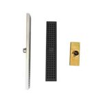 Cuarto de ducha de gran desplazamiento de acero inoxidable con desagüe de piso de rejilla con orificio rectangular