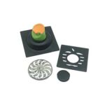 Grosir tebal ganda 6mm 4 Inci persegi hitam 201 Stainless steel kamar mandi kamar mandi plastik lurus drain drain lantai anti bau