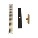 Cuarto de ducha de gran desplazamiento de acero inoxidable con desagüe de piso de rejilla con orificio rectangular