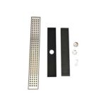 Cuarto de ducha de gran desplazamiento de acero inoxidable con desagüe de piso de rejilla con orificio rectangular