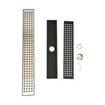 Cuarto de ducha de gran desplazamiento de acero inoxidable con desagüe de piso de rejilla con orificio rectangular