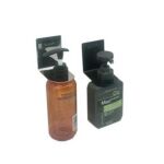 Xunjia/xinzhijia -304 黑色壁掛粘液不銹鋼淋浴浴室廁所液體肥皂架,用於洗髮水吊架