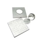 গরম বিক্রয় 20*20 সেমি 2 মিমি ঘন হয়ে গেছে 304 ফিল্টার উপাদান সহ স্টেইনলেস স্টিল স্কোয়ার ফ্লোর ড্রেন