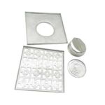 গরম বিক্রয় 20*20 সেমি 2 মিমি ঘন হয়ে গেছে 304 ফিল্টার উপাদান সহ স্টেইনলেস স্টিল স্কোয়ার ফ্লোর ড্রেন