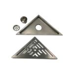 Stainless Steel Triangular Extended Pipe Floor Drain for Bathrooms