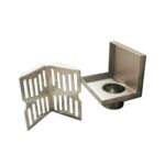 批發定制 2 毫米厚不銹鋼 304 L型不銹鋼入牆式地漏