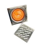 高品質6mm厚 201 ステンレス鋼の波形のキッチンのレストランのための防臭および汚れ防止の床排水管