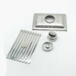 Phòng tắm hoa văn tre nhẹ hình chữ nhật 10 * 15cm 201 Lỗ tròn bằng thép không gỉ và nút thoát nước lõi thoát nước thông thường