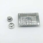 Phòng tắm hoa văn tre nhẹ hình chữ nhật 10 * 15cm 201 Lỗ tròn bằng thép không gỉ và nút thoát nước lõi thoát nước thông thường