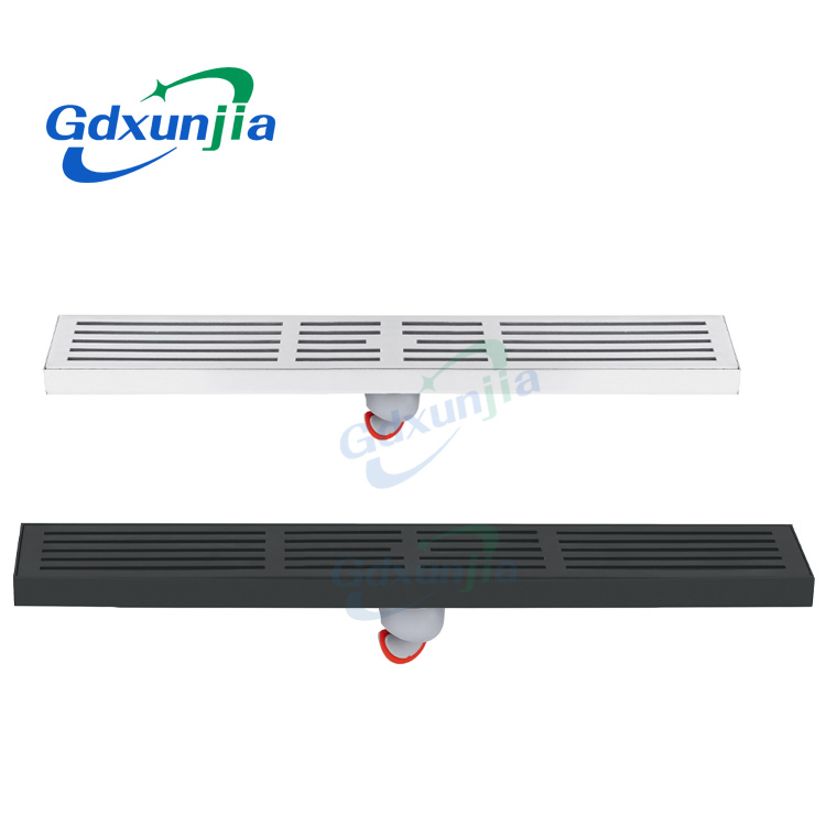 Striped Floor Drain for Efficient Bathroom Drainage