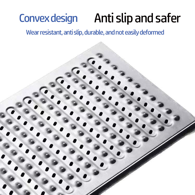 Xunjia/xinzhijia – Custom 1.2MM 201 Stainless Steel Kitchen Bathroom Supermarket Underground Garage Trench Floor Drain Sewer Cover Plate