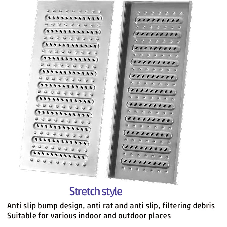 Xunjia/xinzhijia – Custom 1.2MM 201 Stainless Steel Kitchen Bathroom Supermarket Underground Garage Trench Floor Drain Sewer Cover Plate