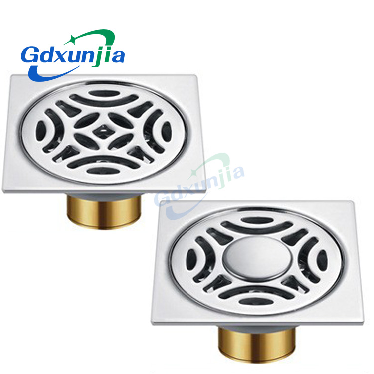 Hot Square Tebal 6mm 4 Inci 201 Stainless Steel Round Apple Pattern Kamar Mandi Shower Kuningan Anti Bau Floor Drain dengan Bayonet —XINZHIJIA / XUNJIA