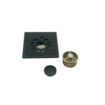 Penjualan panas hitam 4 Inch Double 6mm Pola Apple Square tebal 201 Stainless Steel Lantai Kamar Mandi - Xinzhijia/Xunjia