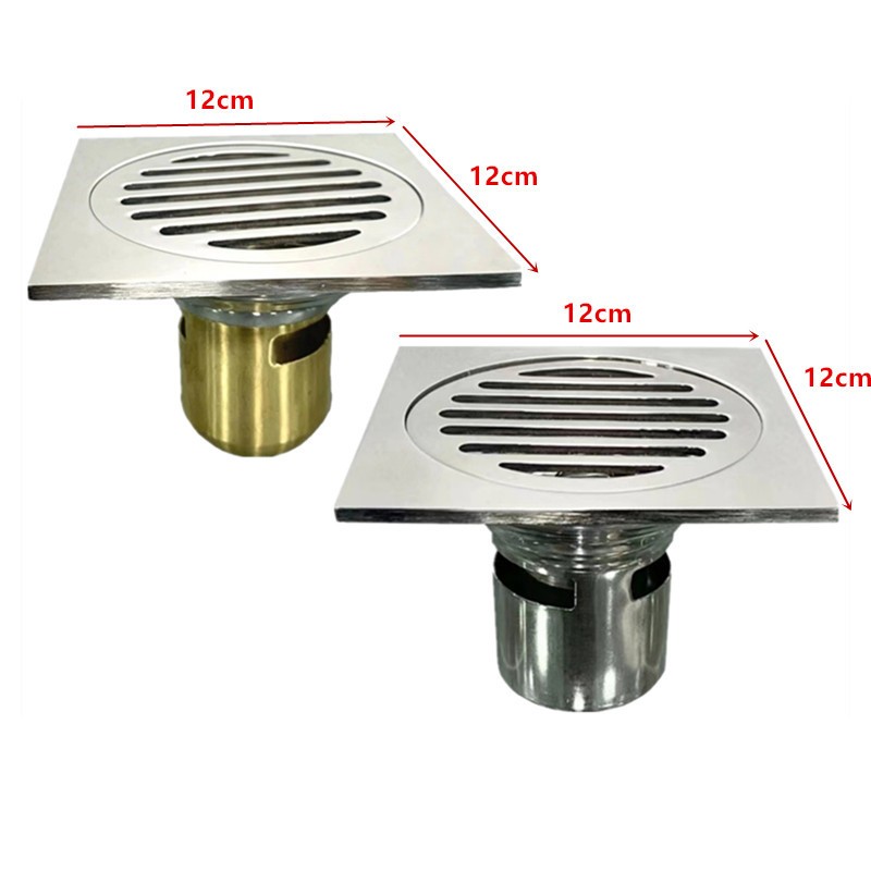 Round Striped Copper Deep Water Drain for Bathrooms