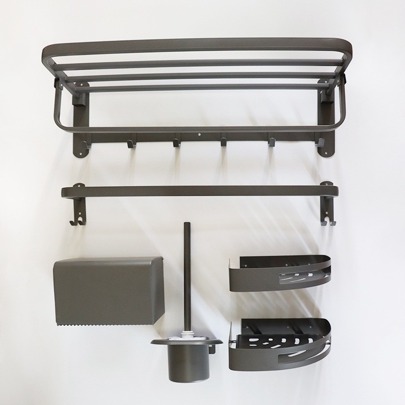Bathroom towel storage rack toilet wall mounted towel storage rack stainless steel bathroom hardware set