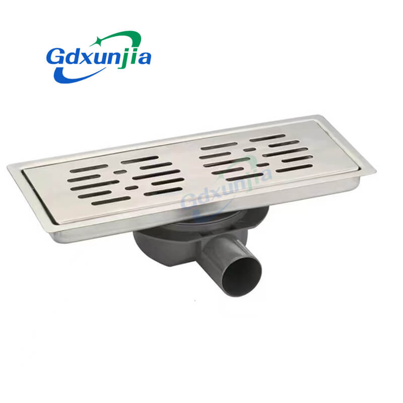 10×20 striped floor drain with plastic base