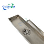 Invisible large drainage thickened rectangular concealed stainless steel floor drain in the bathroom