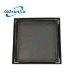 Verdeckter Bodenablauf aus Edelstahl, Bodenablauf aus Keramikfliesen in verschiedenen Farben.