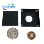 Verdeckter Bodenablauf aus Edelstahl, Bodenablauf aus Keramikfliesen in verschiedenen Farben.