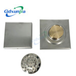 Verdeckter Bodenablauf aus Edelstahl, Bodenablauf aus Keramikfliesen in verschiedenen Farben.